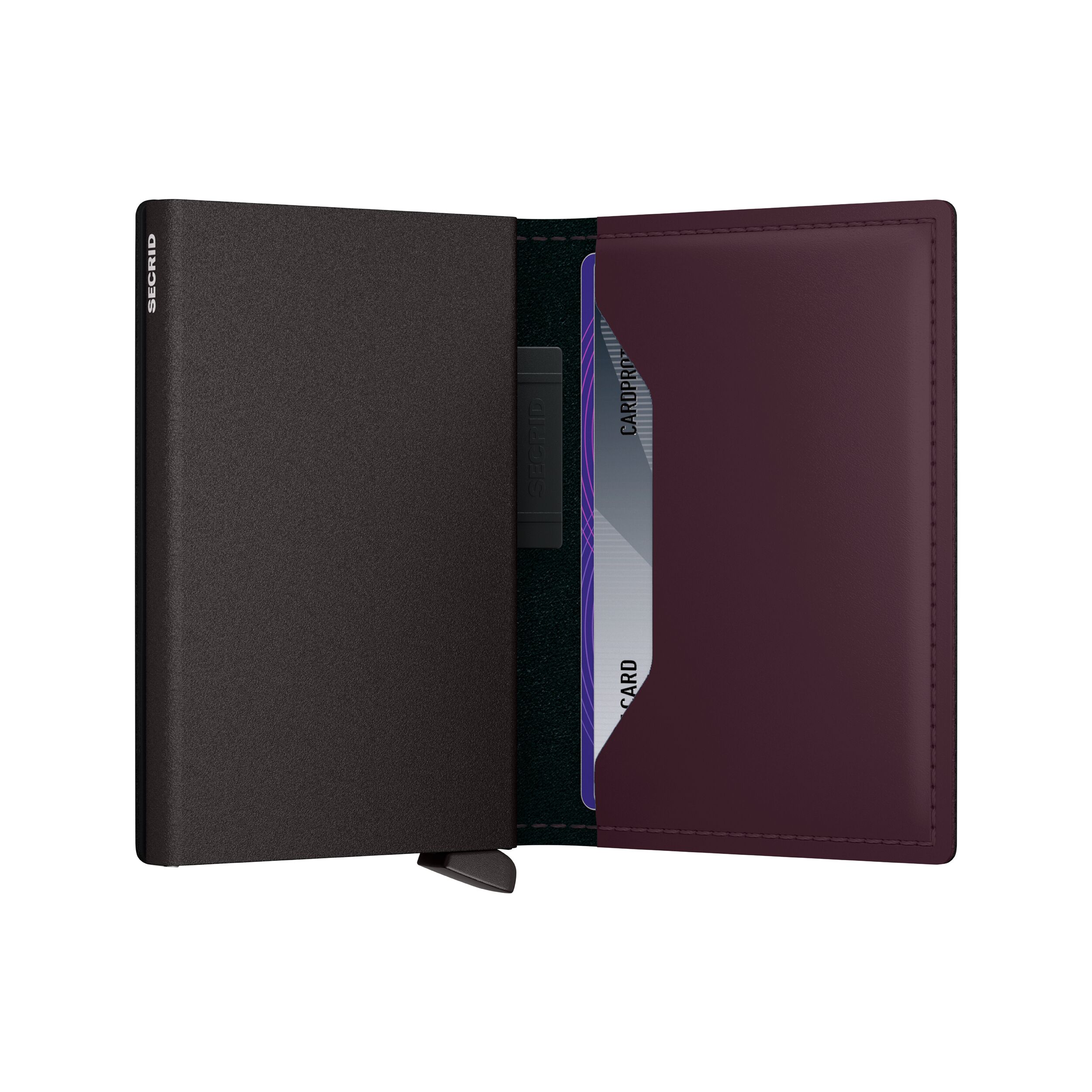 Secrid Bandwallet Matte Plum – Schrägansicht