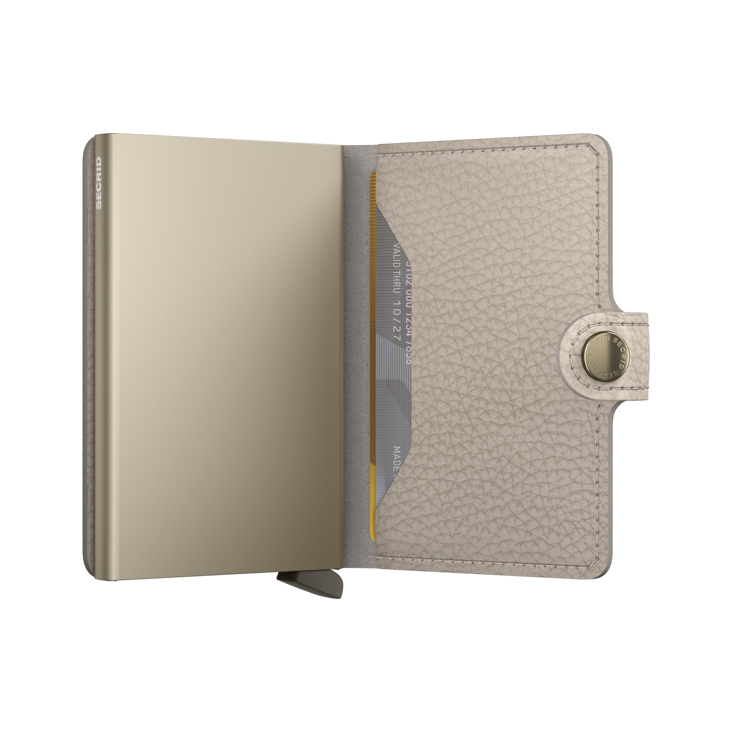 Secrid Miniwallet Pebble Latte – Schrägansicht