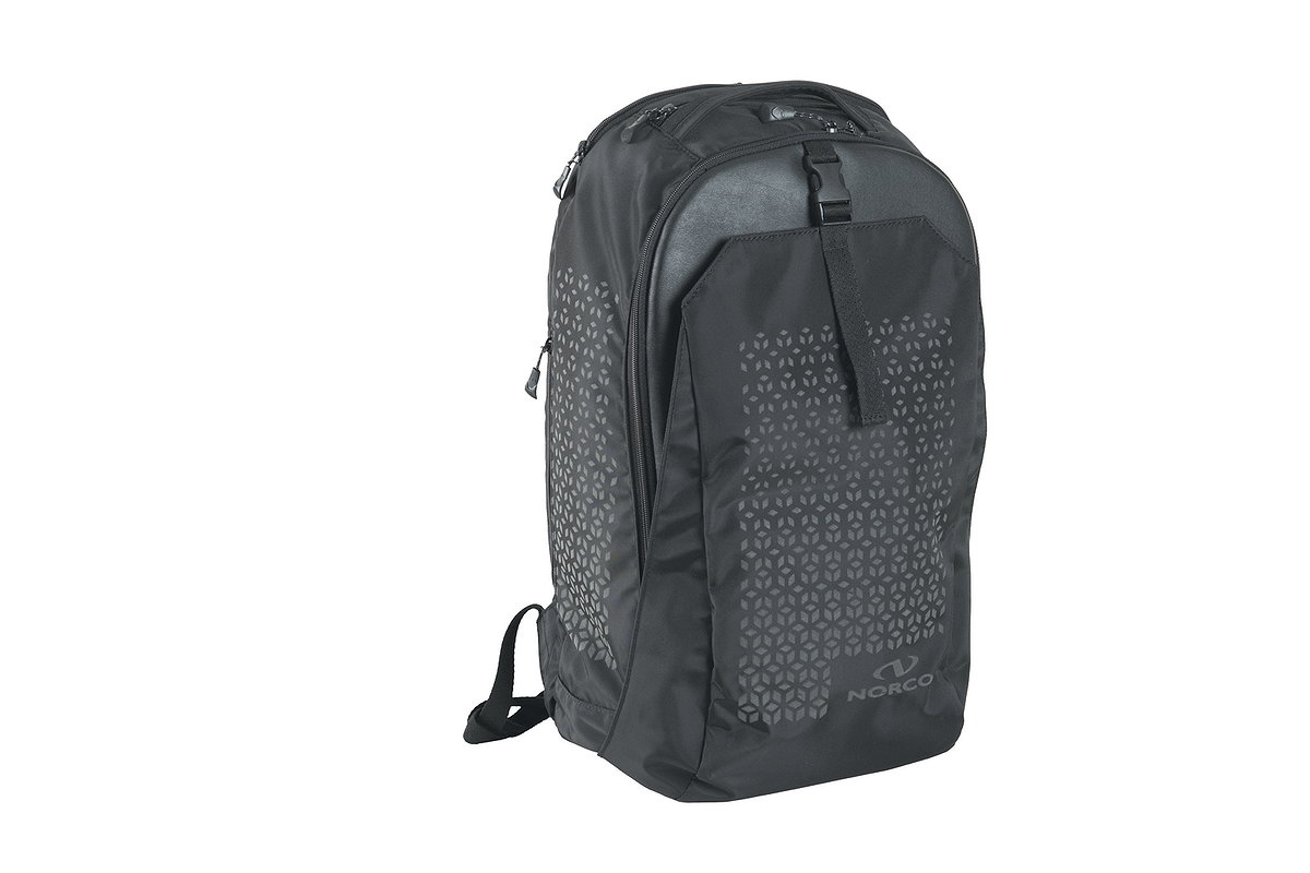 Norco Einzeltasche Cullham mit Rucksackfunktion schwarz mit Reflex-Dekor