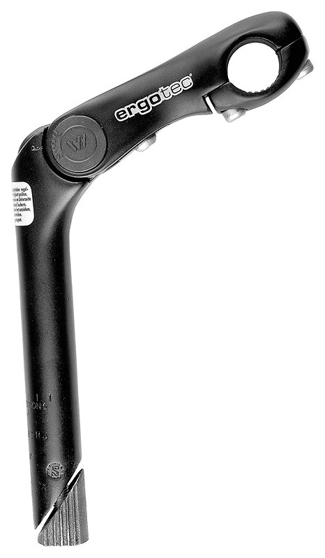 ergotec Vorbau Kobra Vario 110 mm schwarz sand. 25,4 mm 22,2 mm 0- +70°