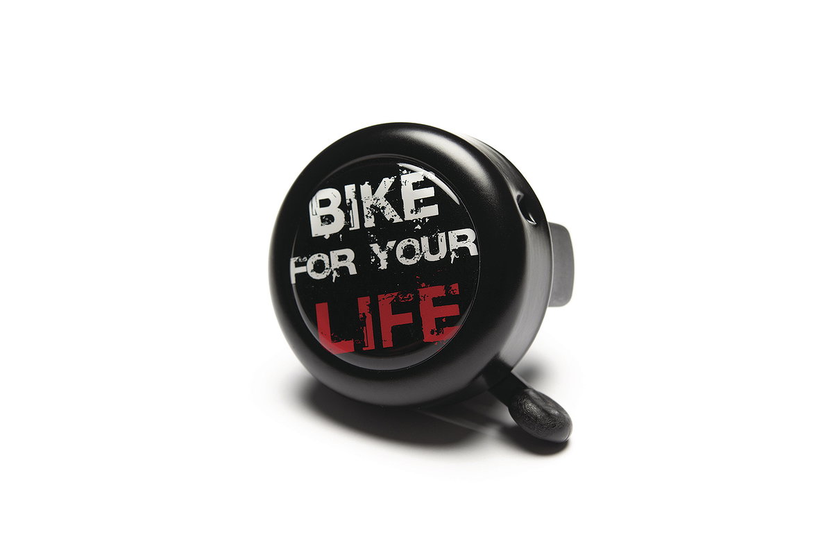 Reich Fahrradklingel Motiv "Bike for your Life" 22,2 mm schwarz