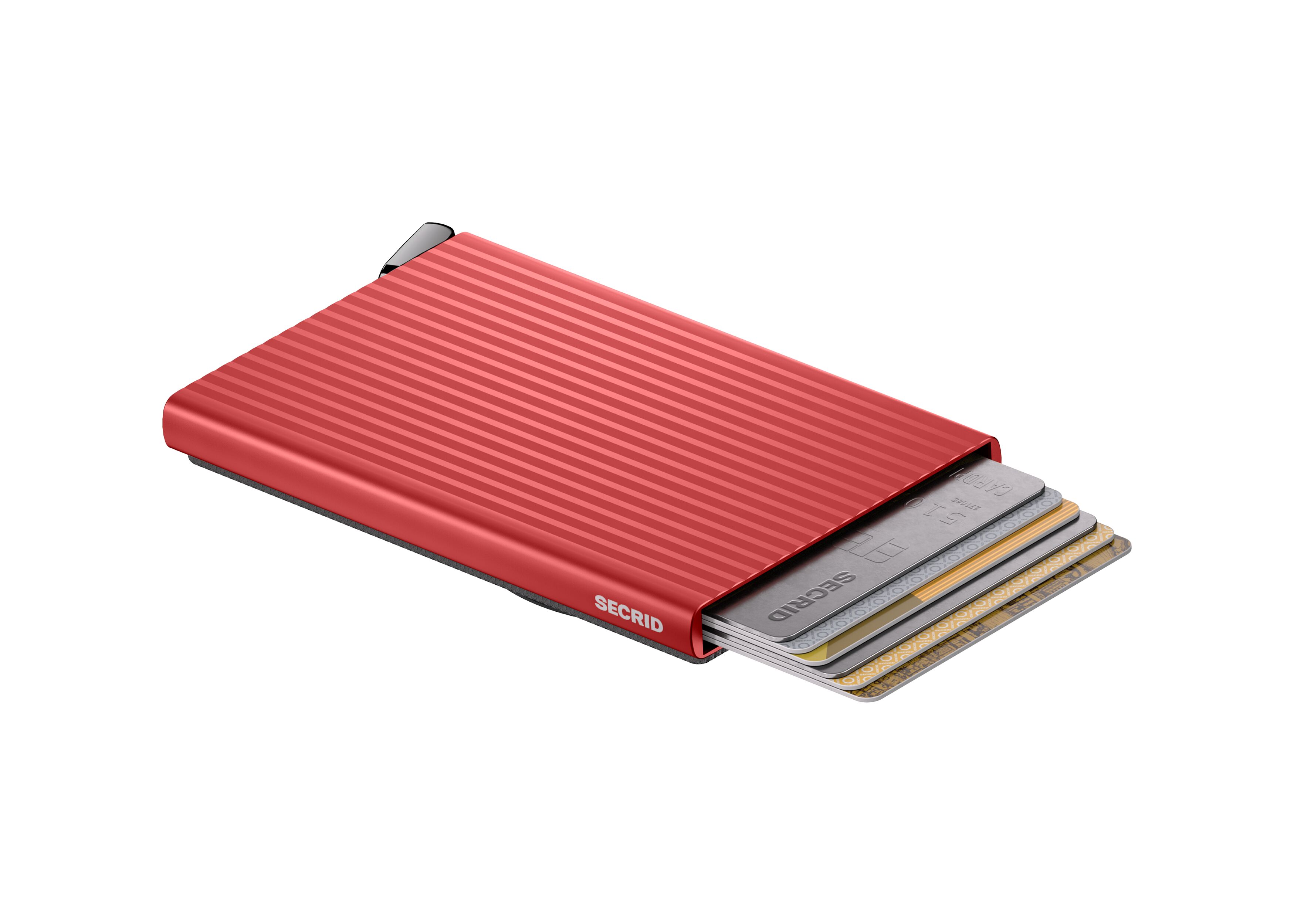 Secrid Cardprotector Fluted for Magsafe Red+ – flach liegend