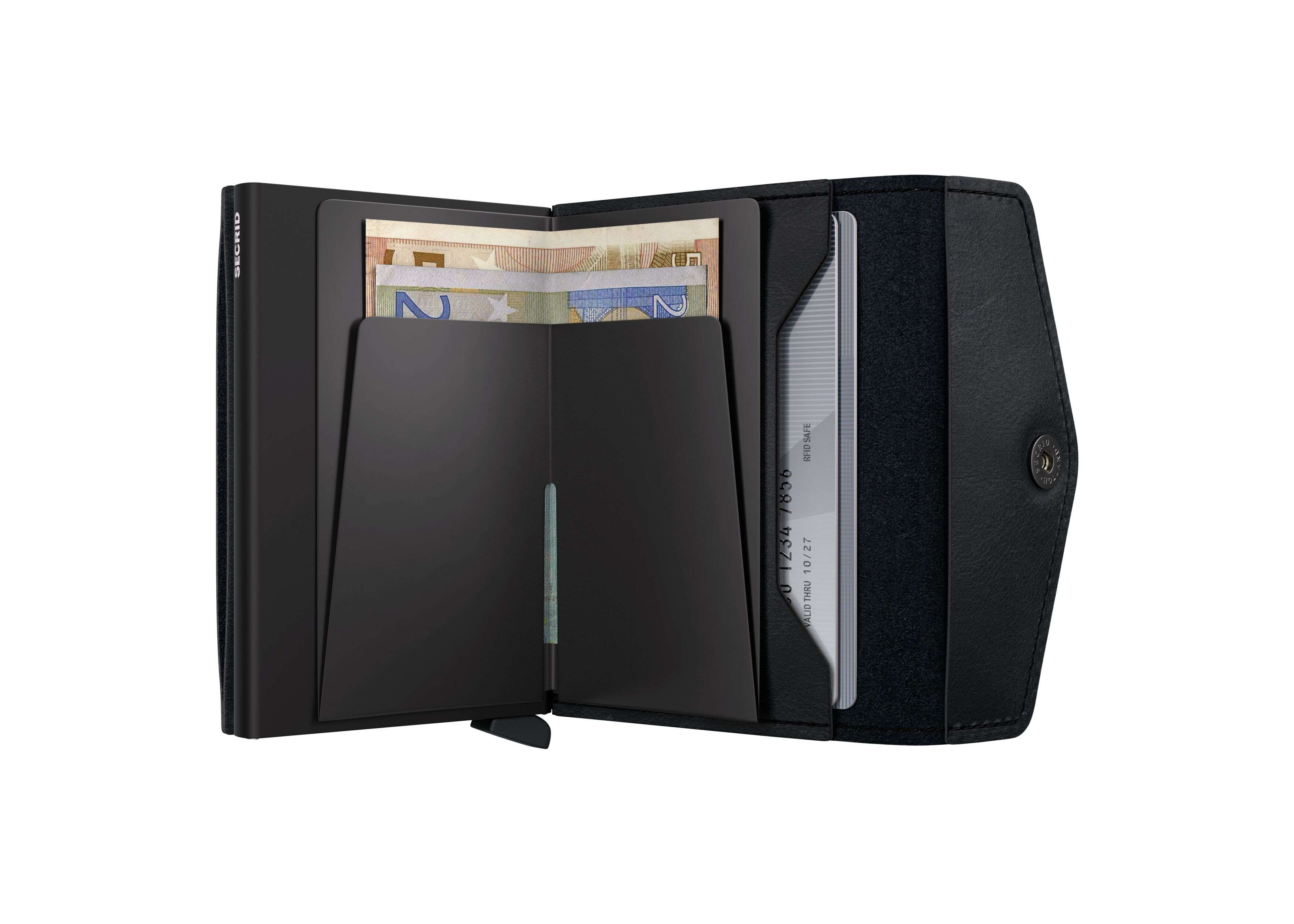 Secrid Envelope Vintage Black – geöffnet