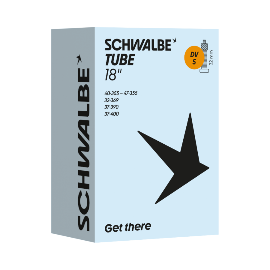 Schwalbe Fahrradschlauch DV Ventil Nr. 5 18" 32 mm 32/47-355/400