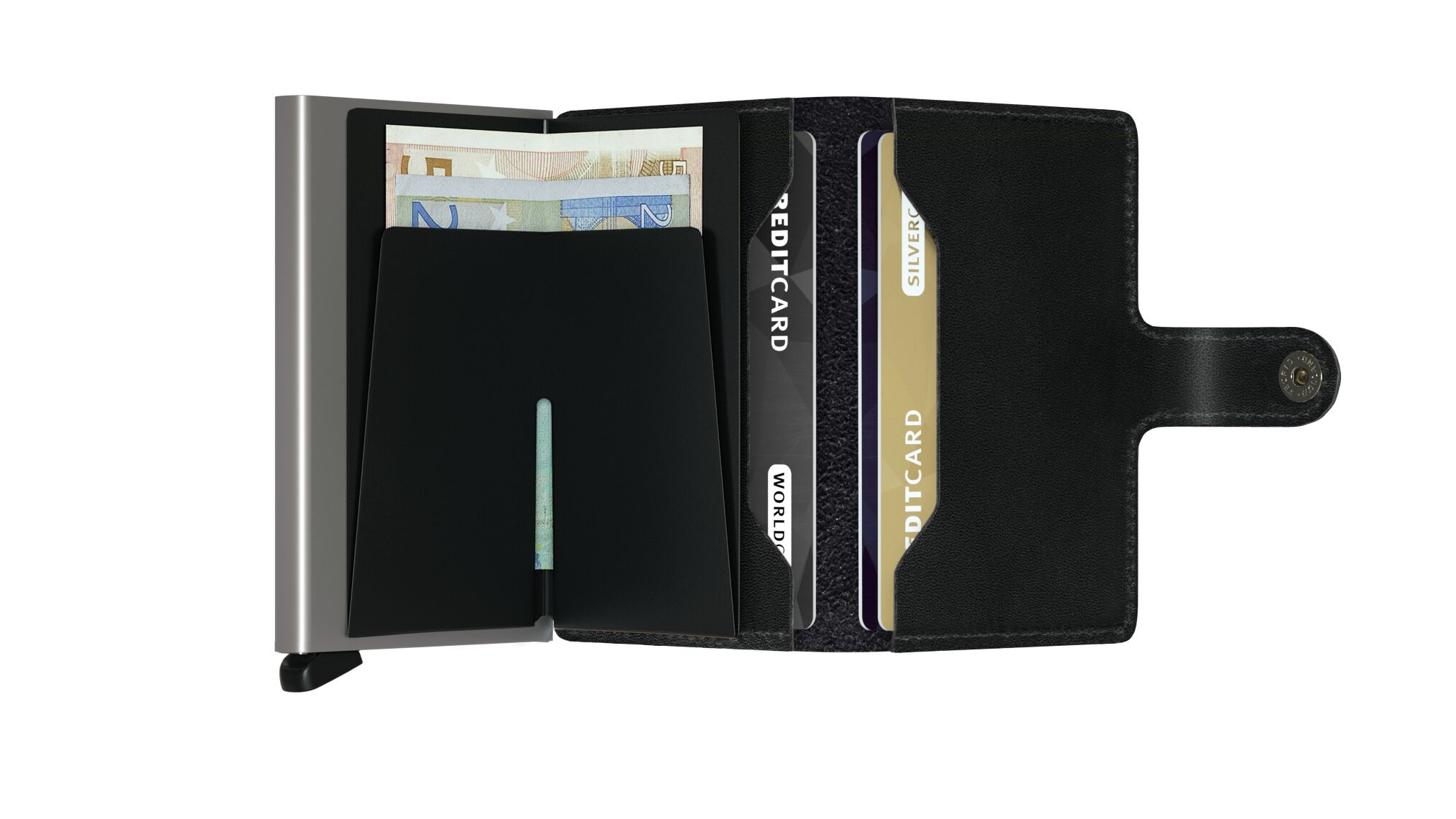 Secrid Miniwallet Original Black – geöffnet