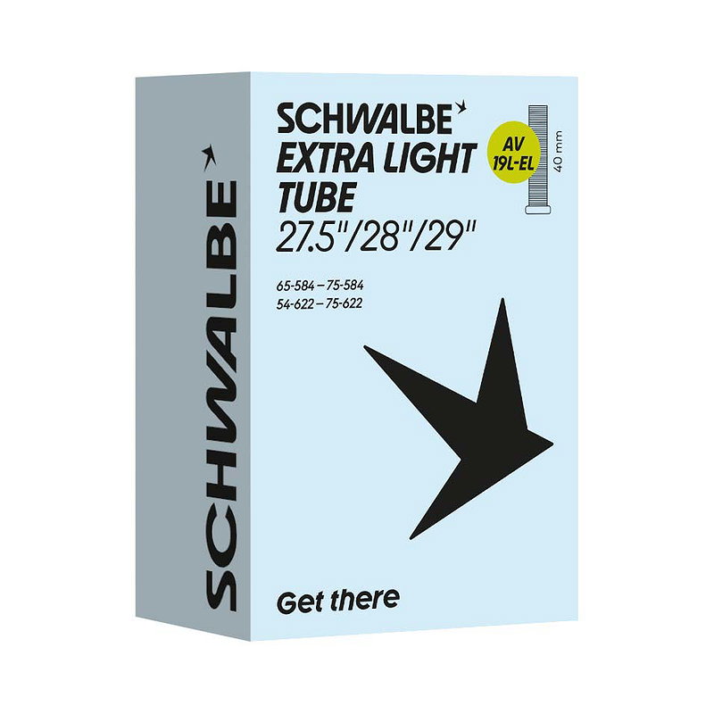 Schwalbe Fahrradschlauch Extra Light Nr. 19 Extra Light 27,5"/28"/29" AV 40 mm 54/75-58