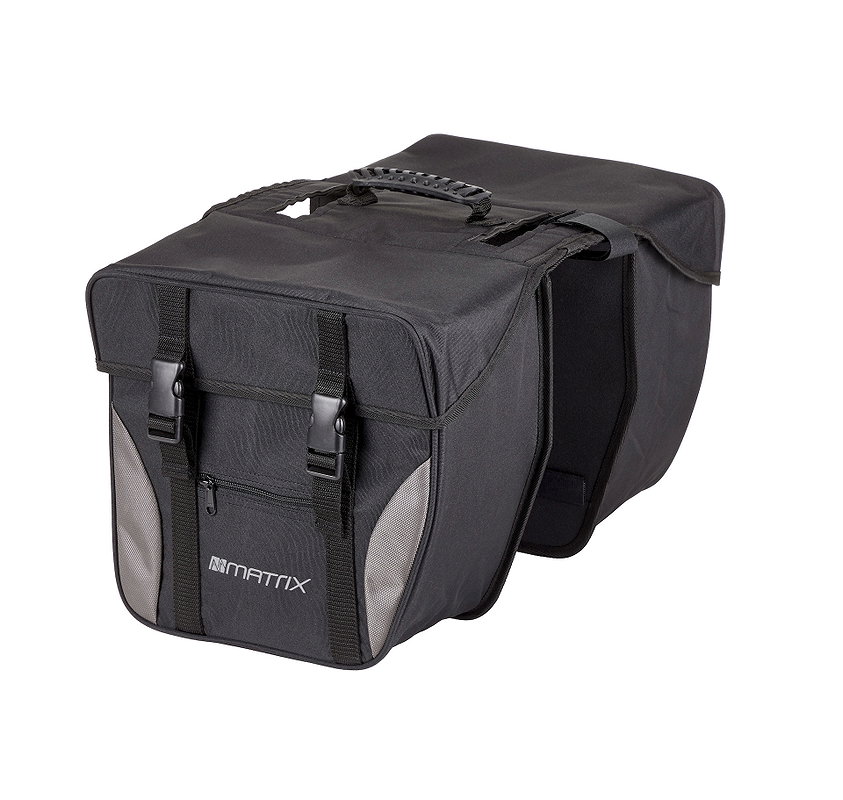 MATRIX Doppelpacktasche schwarz/silber