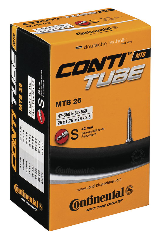 Continental Fahrradschlauch SV Ventil 26" MTB 42 mm 47/62-559