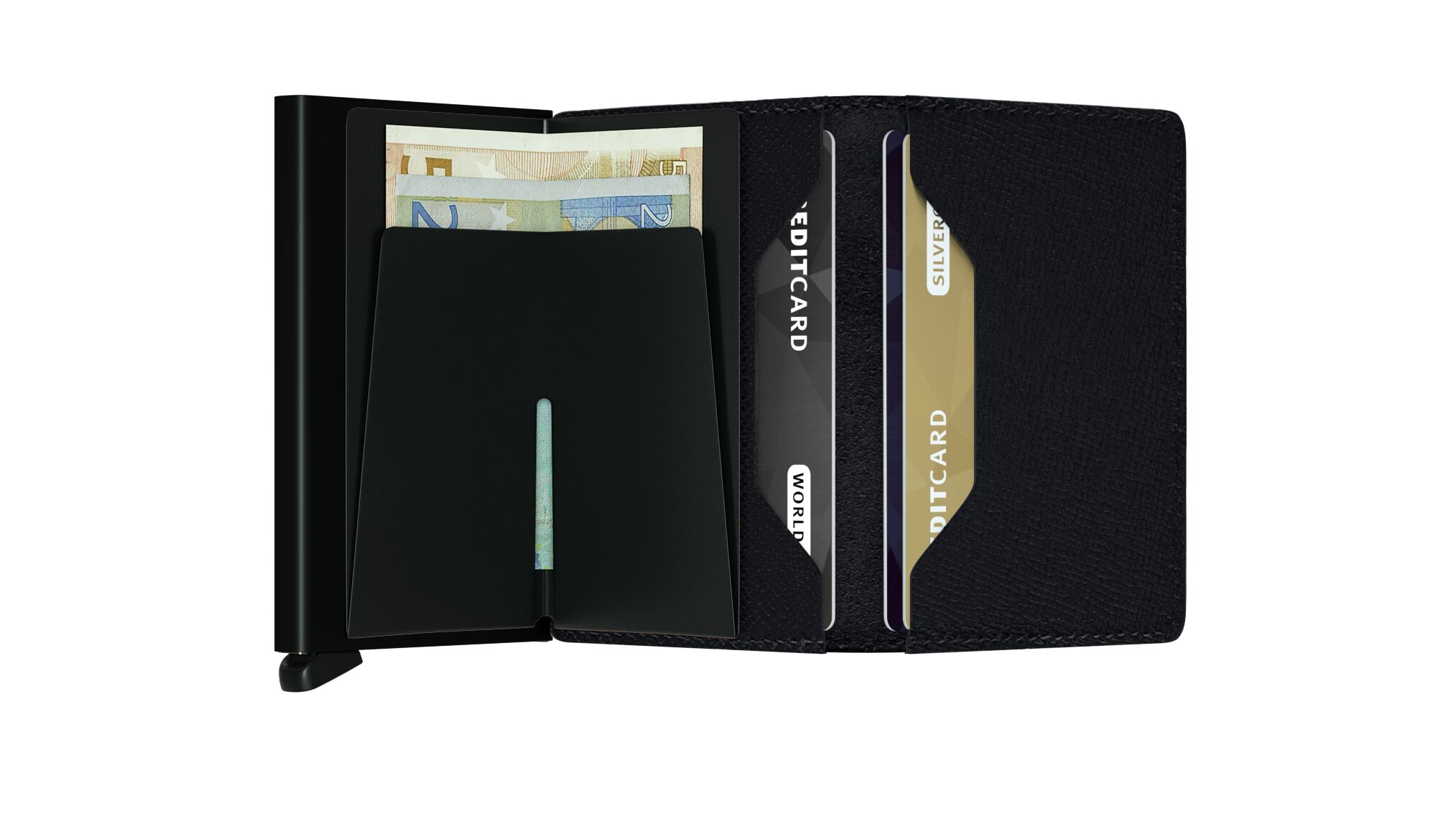 Secrid Slimwallet Crisple Black – geöffnet