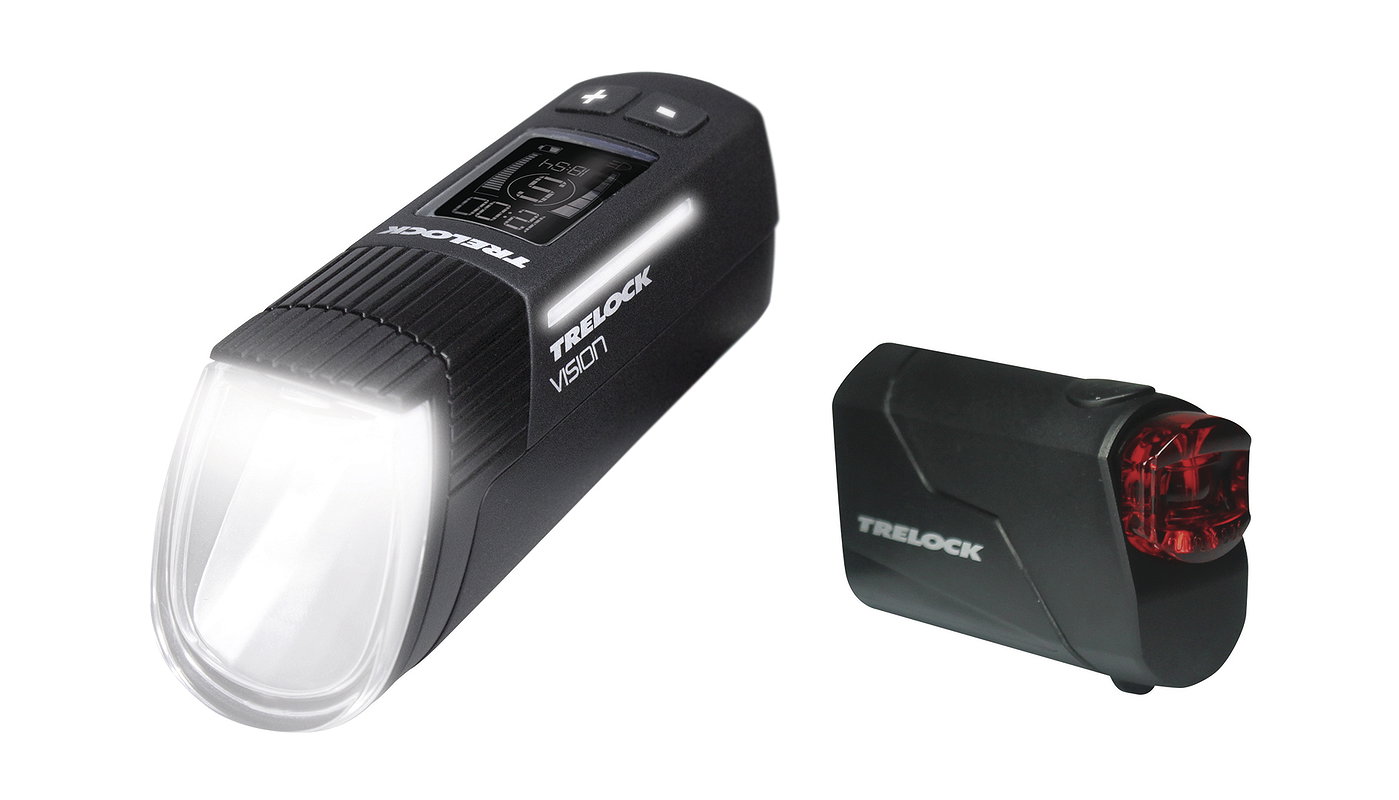 TRELOCK LED Akkuleuchten Set 100 LUX LS 760+LS 720 schwarz