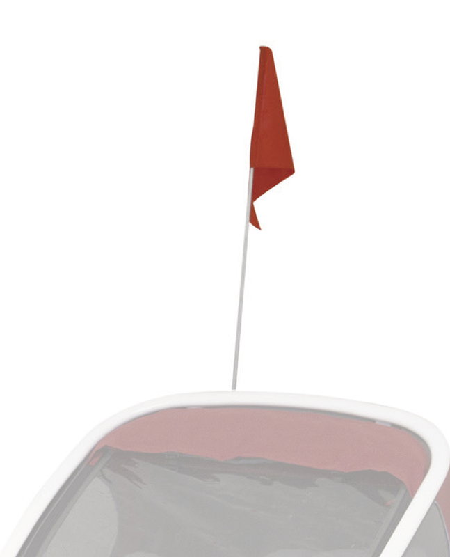 HAMAX Zubehoer Sicherheitsfahne fuer Outback Kinderanhaenger weiss/orange