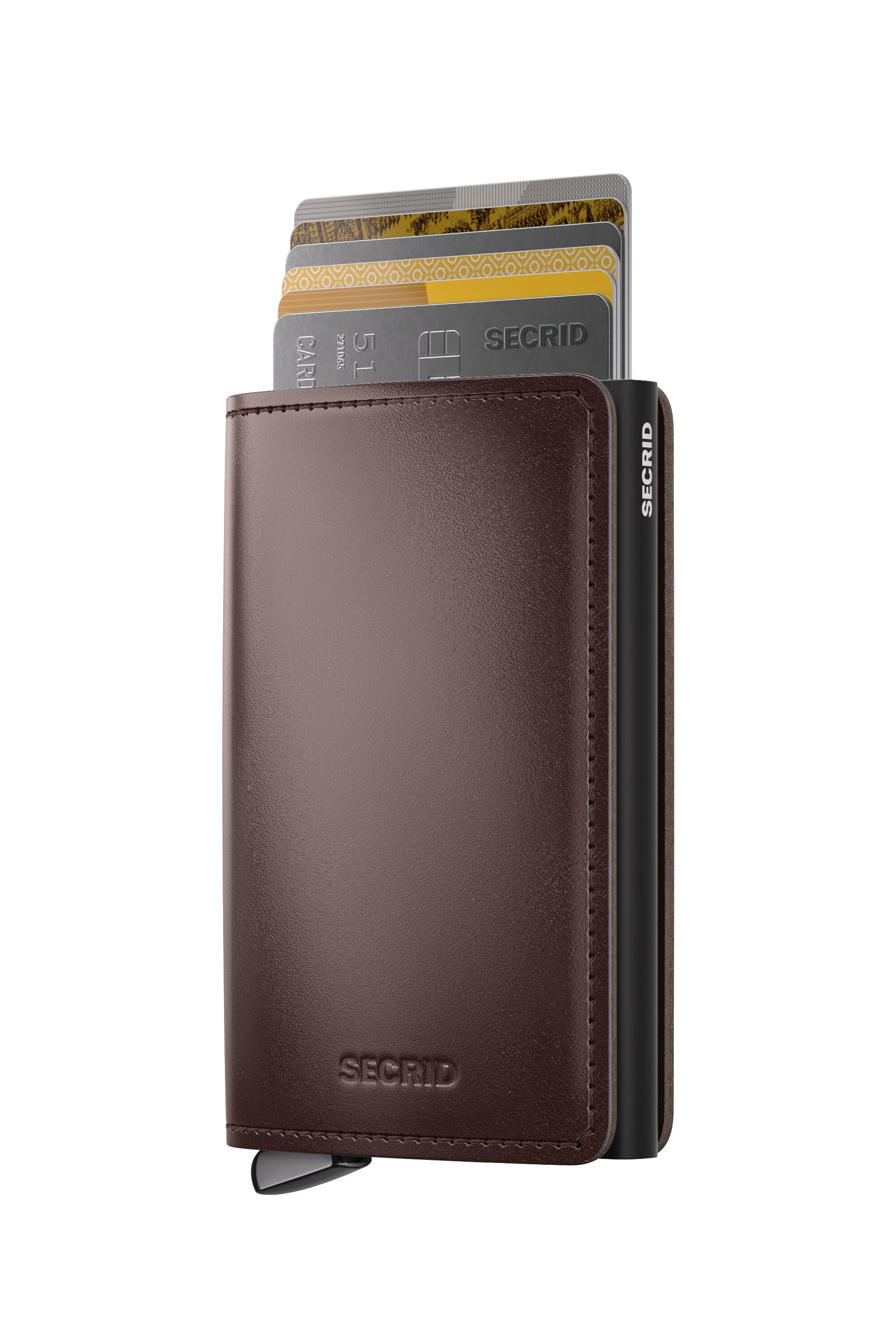 Secrid Slimwallet Dusk Dark Brown+ – mit Karten