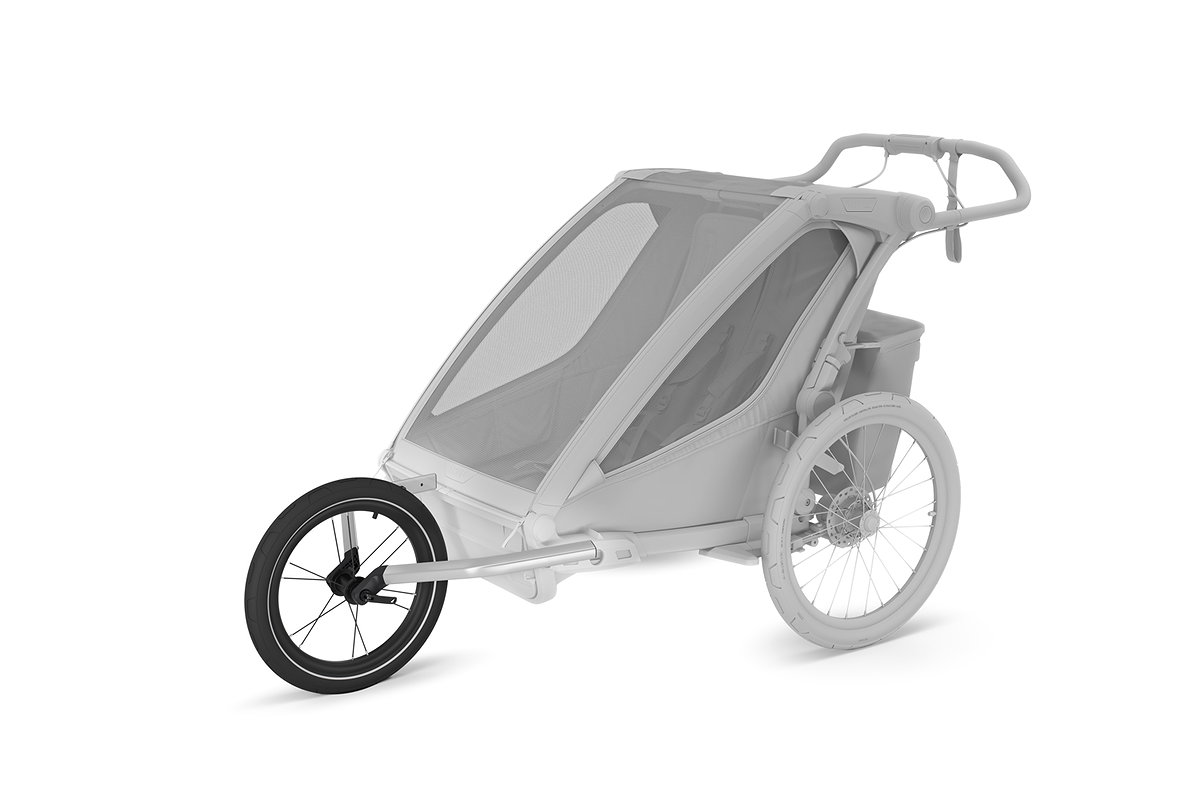 Thule Jogging Option Kit Chariot 2 fuer 2 Sitzer aluminium/schwarz