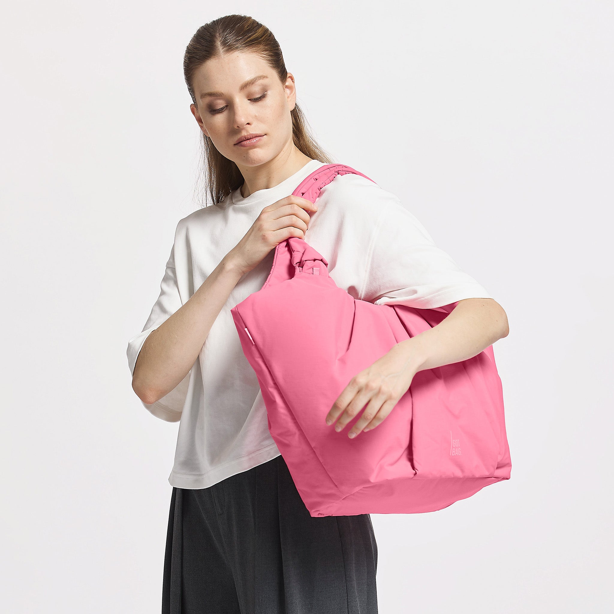 GOT BAG Pleat Tote Bag Salina Pink