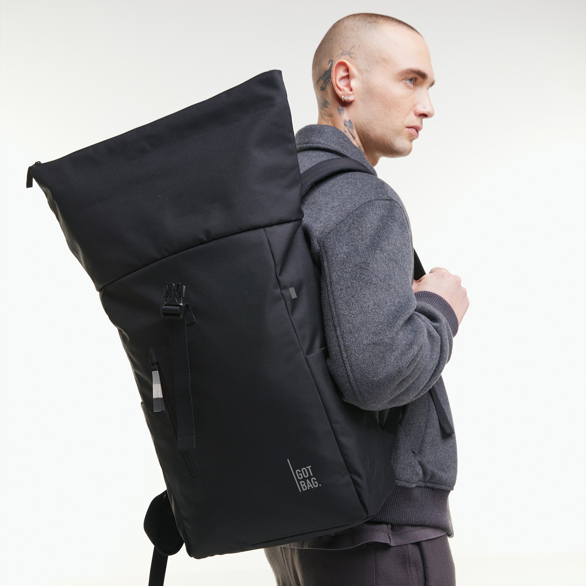 GOT BAG Rolltop Easy Monochrome Black