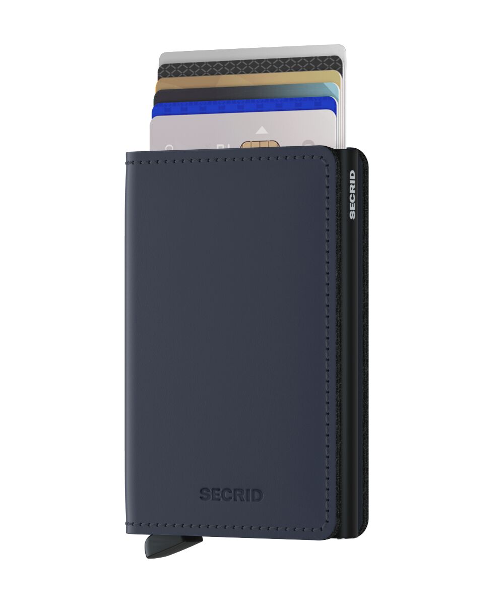 Secrid Slimwallet Matte Nightblue – mit Karten