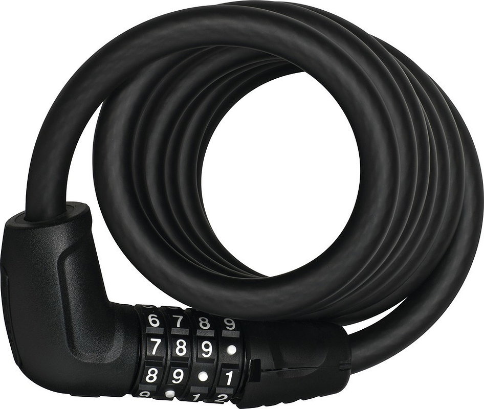 ABUS Zahlen-Spiralkabelschloss Tresor 6512C/180 BK SCMU 12 mm schwarz 180 cm