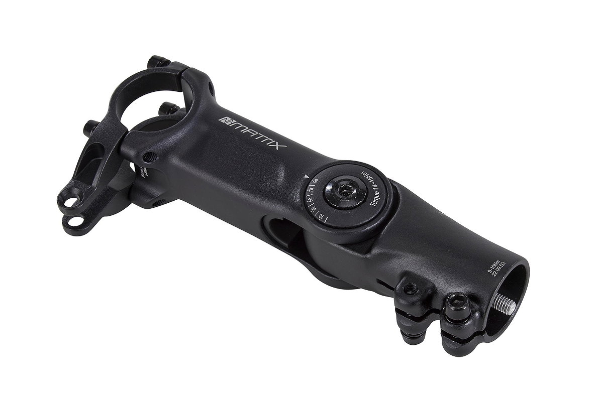 MATRIX Ahead-Vorbau UP-3 AHS mit Adapter 90 mm schwarz-matt 31,8 mm 1 1/8" 0- +90°