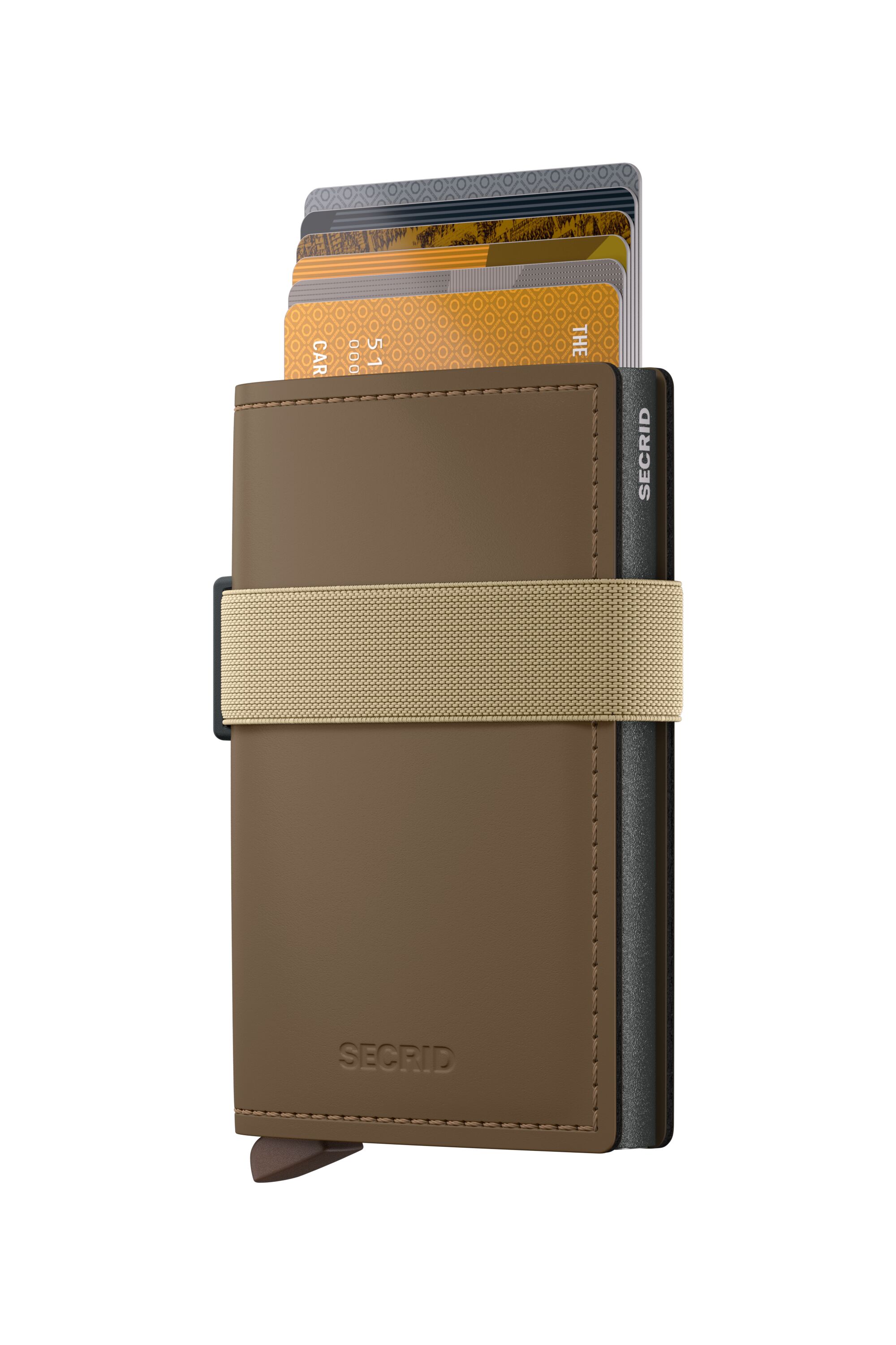 Secrid Bandwallet Matte Earth-Beige – mit Karten