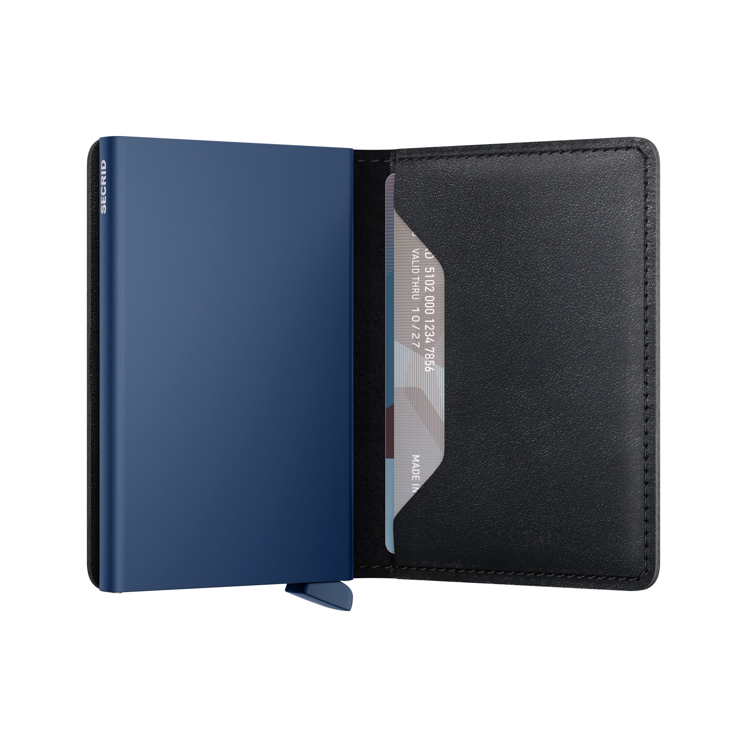 Secrid Slimwallet Original Black-Navy – Schrägansicht