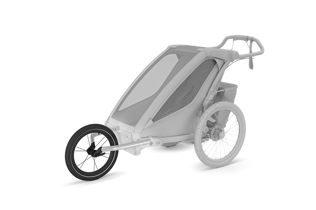 Thule Jogging Option Kit Chariot 2 fuer 1 Sitzer aluminium/schwarz