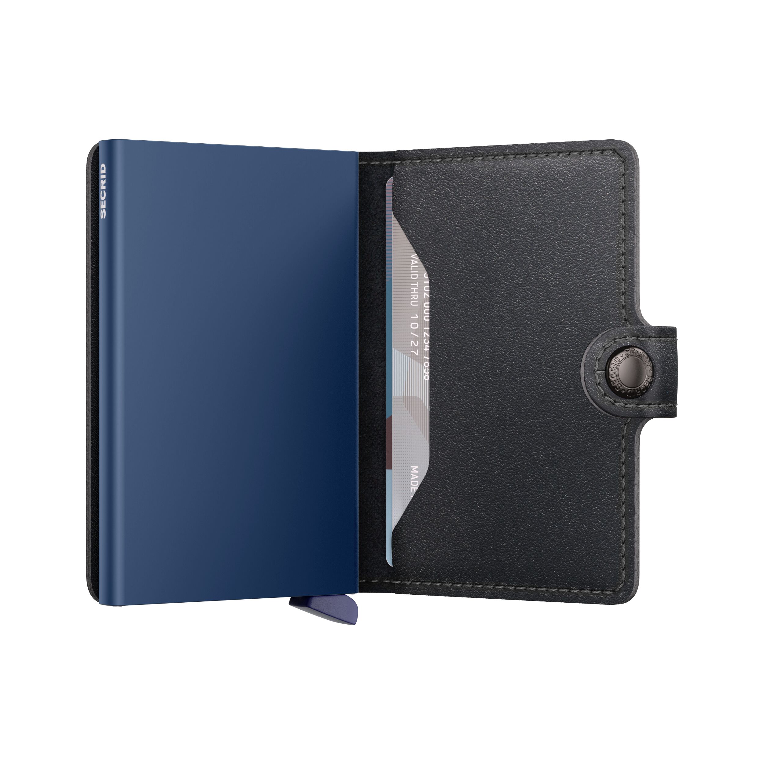 Secrid Miniwallet Original Black-Navy – Schrägansicht