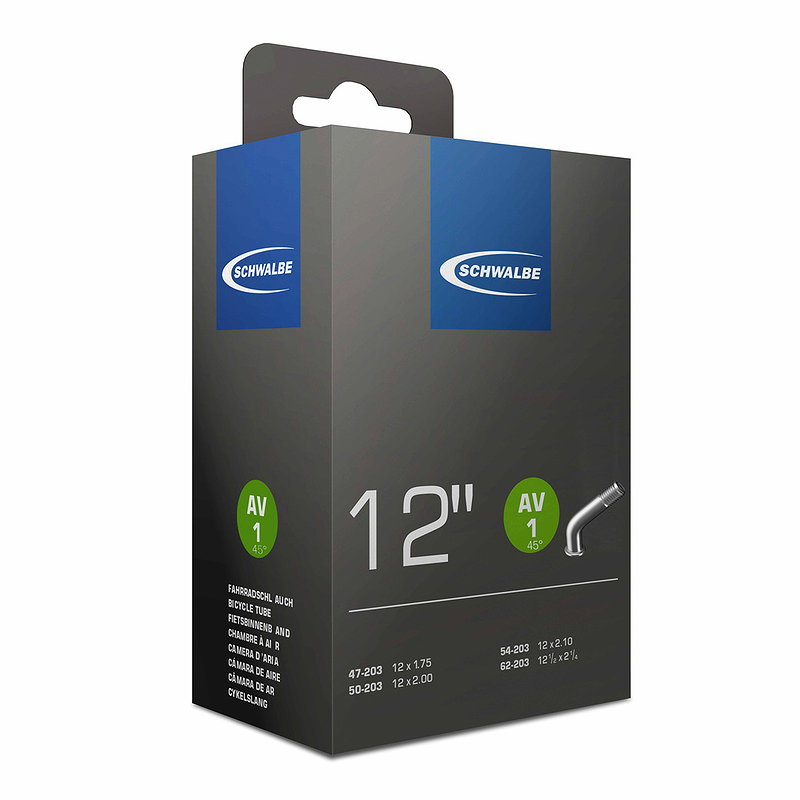 Schwalbe Fahrradschlauch AV Ventil Nr.1 45° 12" 47/62-203