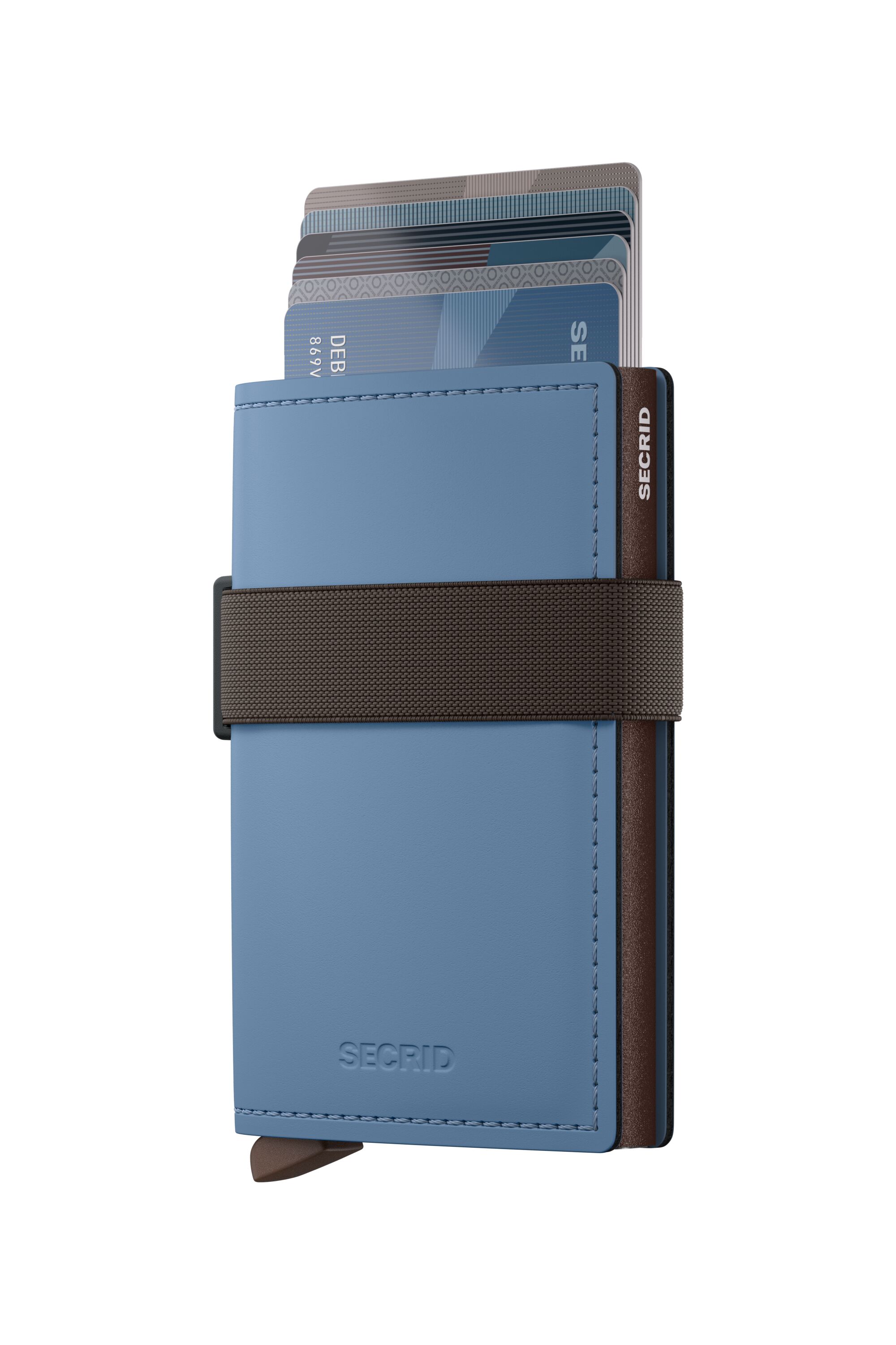 Secrid Bandwallet Matte Steel Blue-Brown – mit Karten