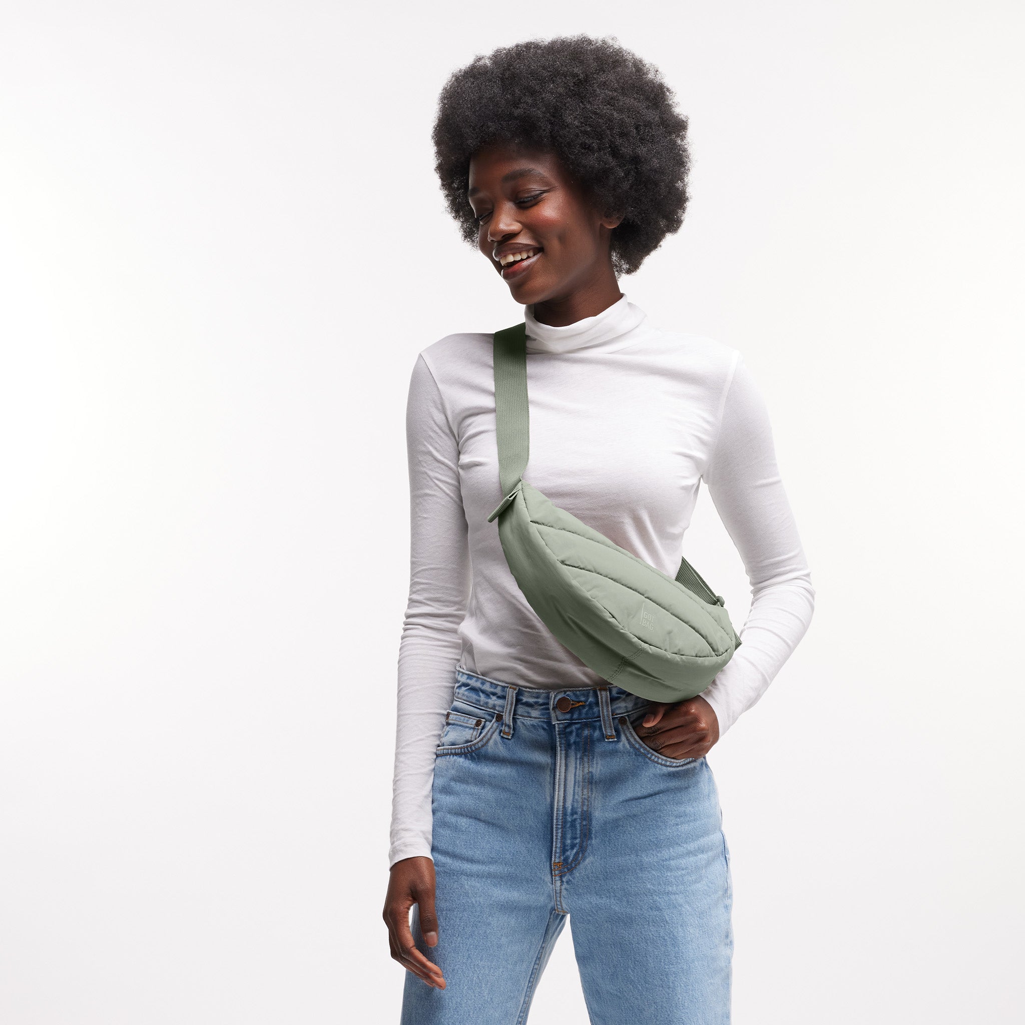 GOT BAG Puffer Moon Bag Small Bass