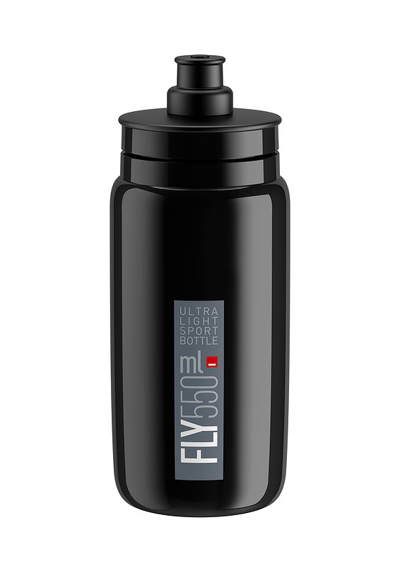Elite Trinkflasche FLY schwarz, graue Graphik 0,55 L