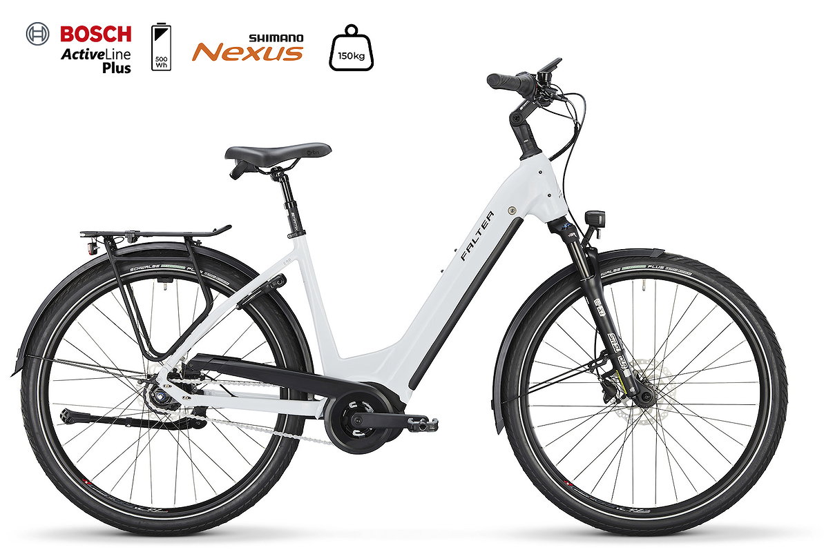 FALTER E 9.0i RT 500 Wave 28" 55cm perfect white 2026