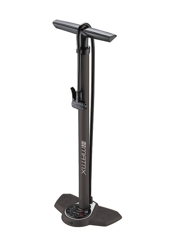 MATRIX Standpumpe mit Manometer SP90 schwarz 11 bar / 160 PSI EVP