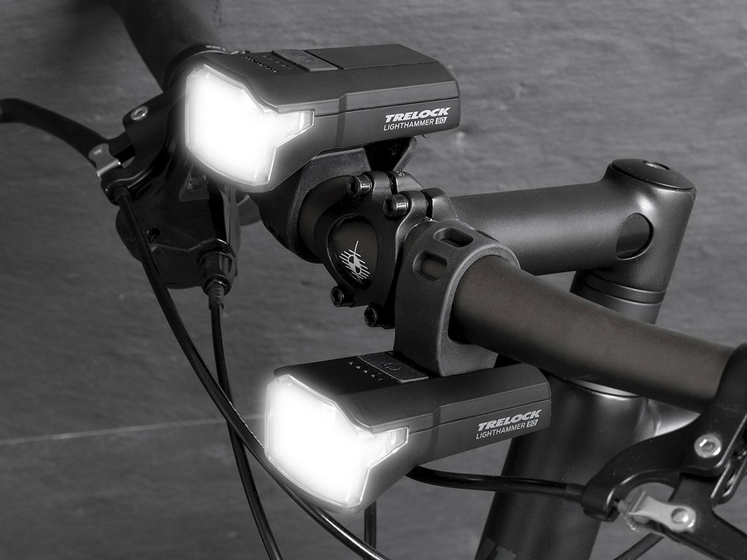 TRELOCK LED Akkufrontleuchte 80 LUX Lighthammer schwarz