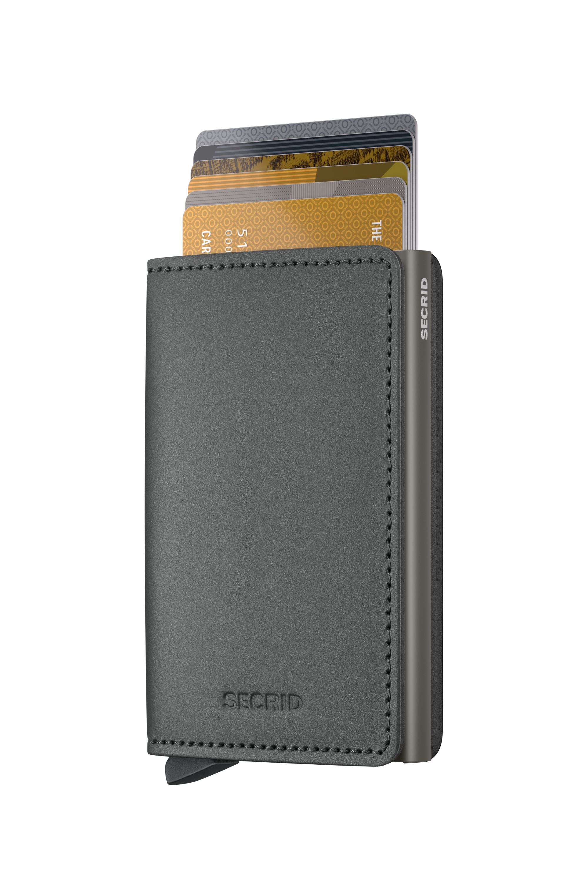 Secrid Slimwallet Matte Satin Steel – mit Karten