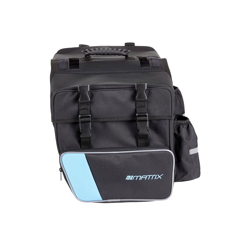 MATRIX Doppelpacktasche schwarz/blau