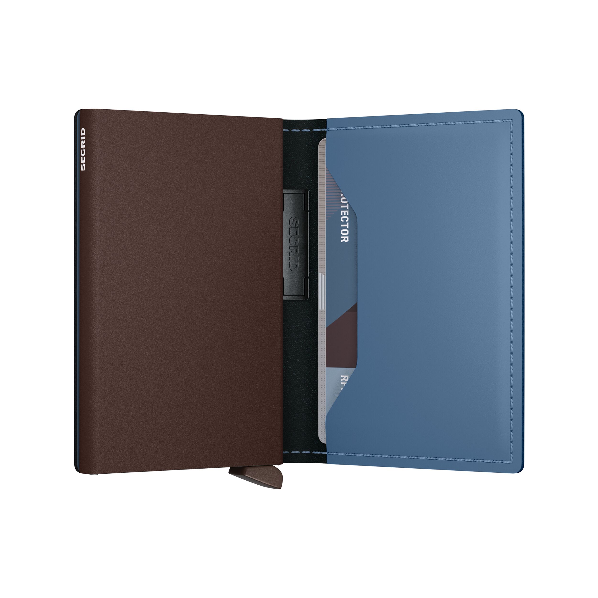 Secrid Bandwallet Matte Steel Blue-Brown – Schrägansicht