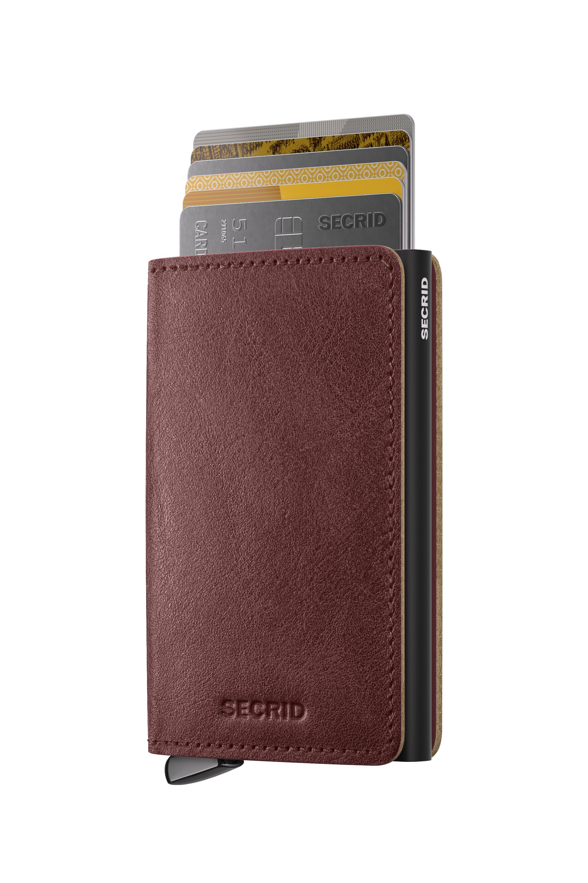 Secrid Slimwallet Basco Brown+ – mit Karten