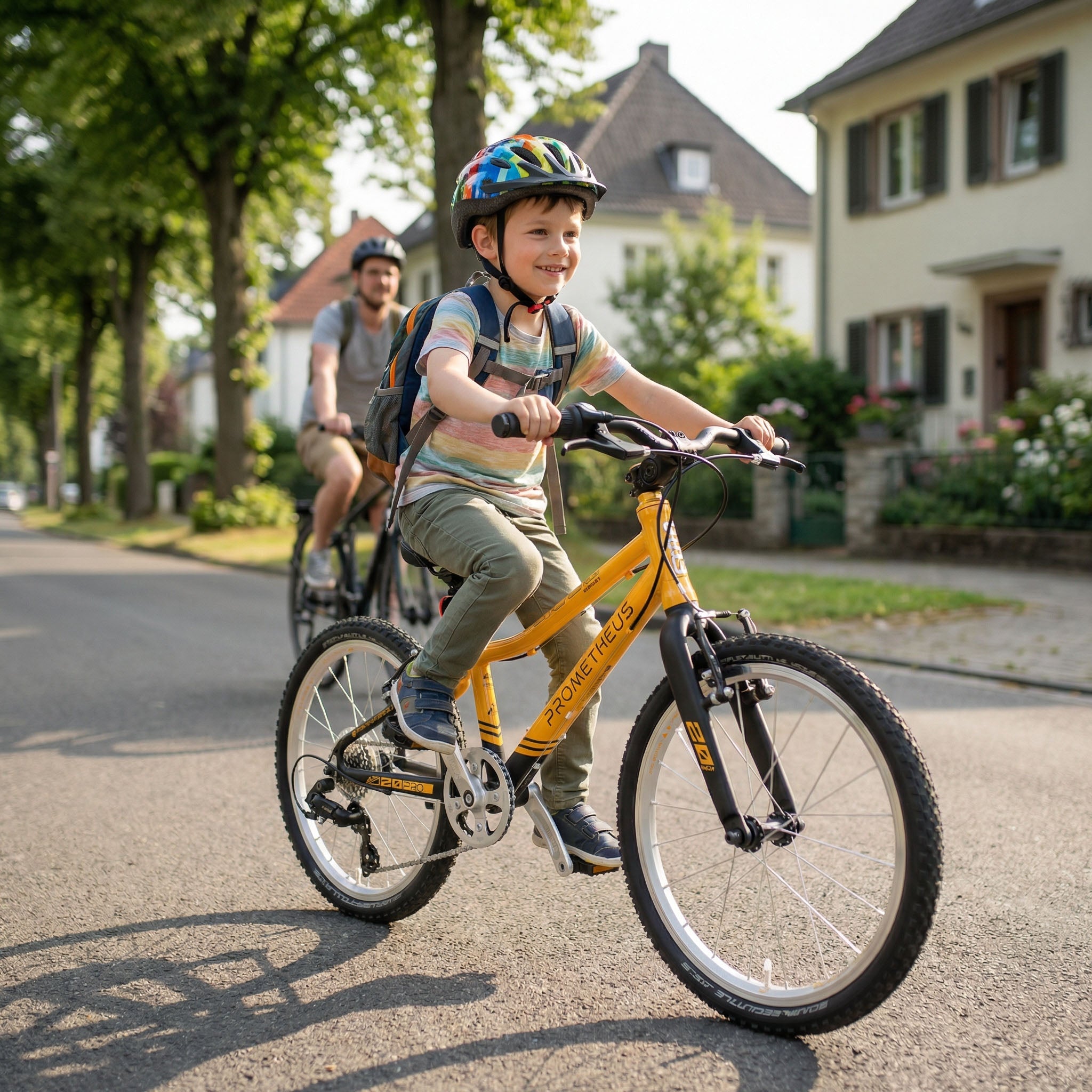 Prometheus PRO 20 Zoll Kinderfahrrad Orange/Schwarz matt (Sunset) – Bild 3