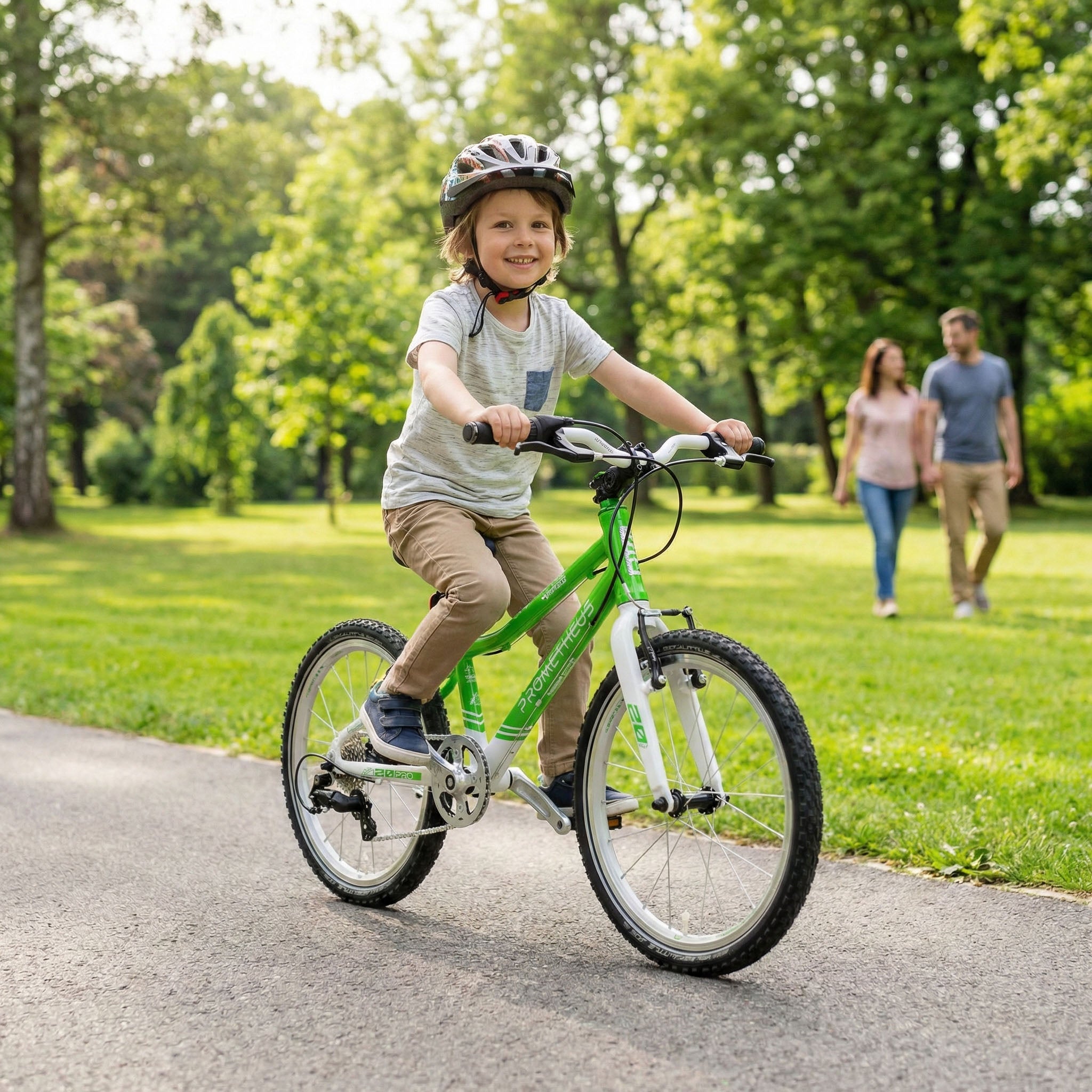Prometheus PRO 20 Zoll Kinderfahrrad Grün/Weiß (Emerald) – Bild 3