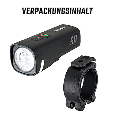 SIGMA LED Akkufrontleuchte AURA 50 USB schwarz