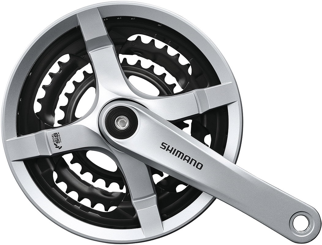 Shimano Kettenradgarnitur Tourney FCTY501 4-kant 48x38x28Zähne silber 170 mm EFCTY501C888CSB