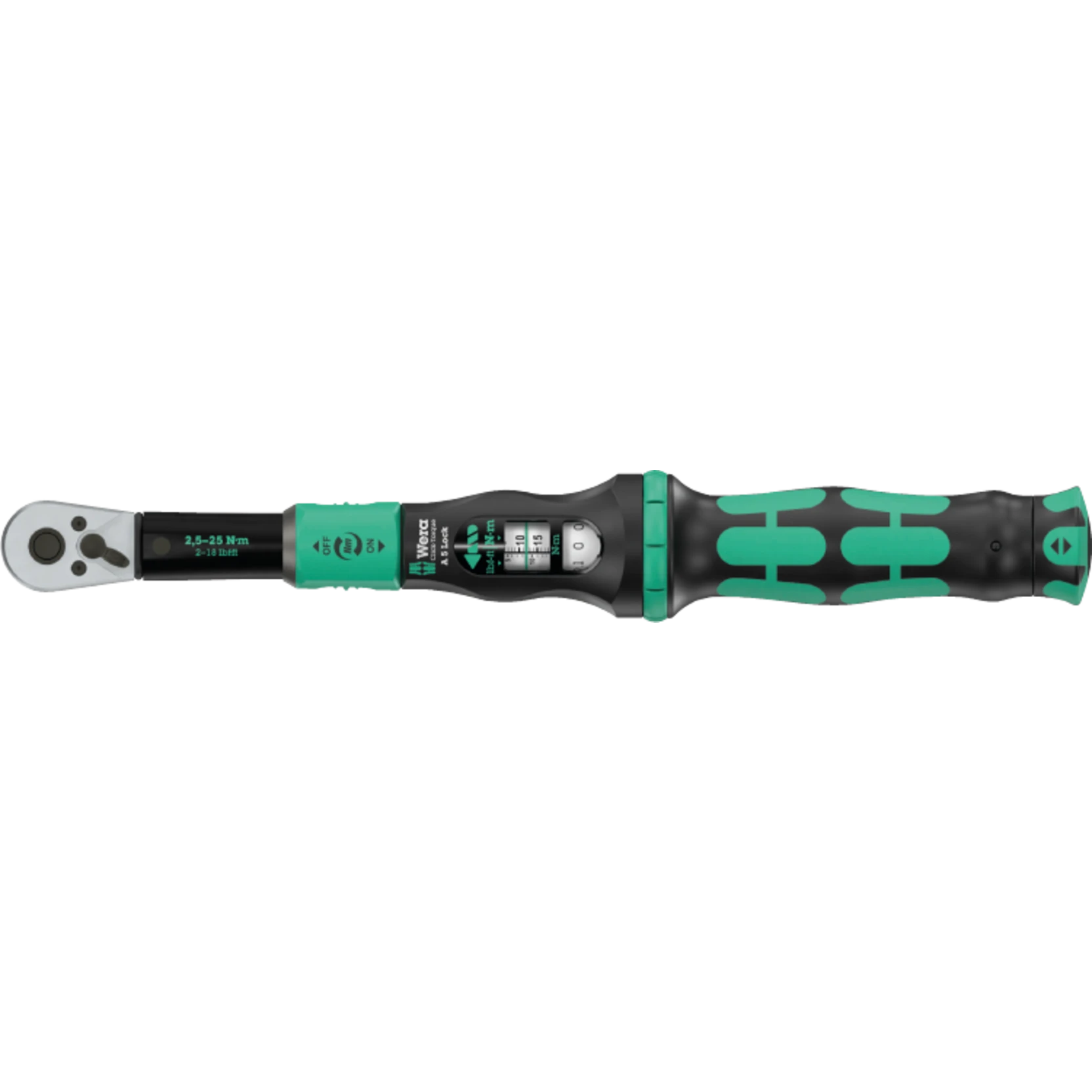WERA Drehmoment Schlüssel Click-Torque Lock A 5 2,5-25 Nm ¼" Vierkant-Antrieb