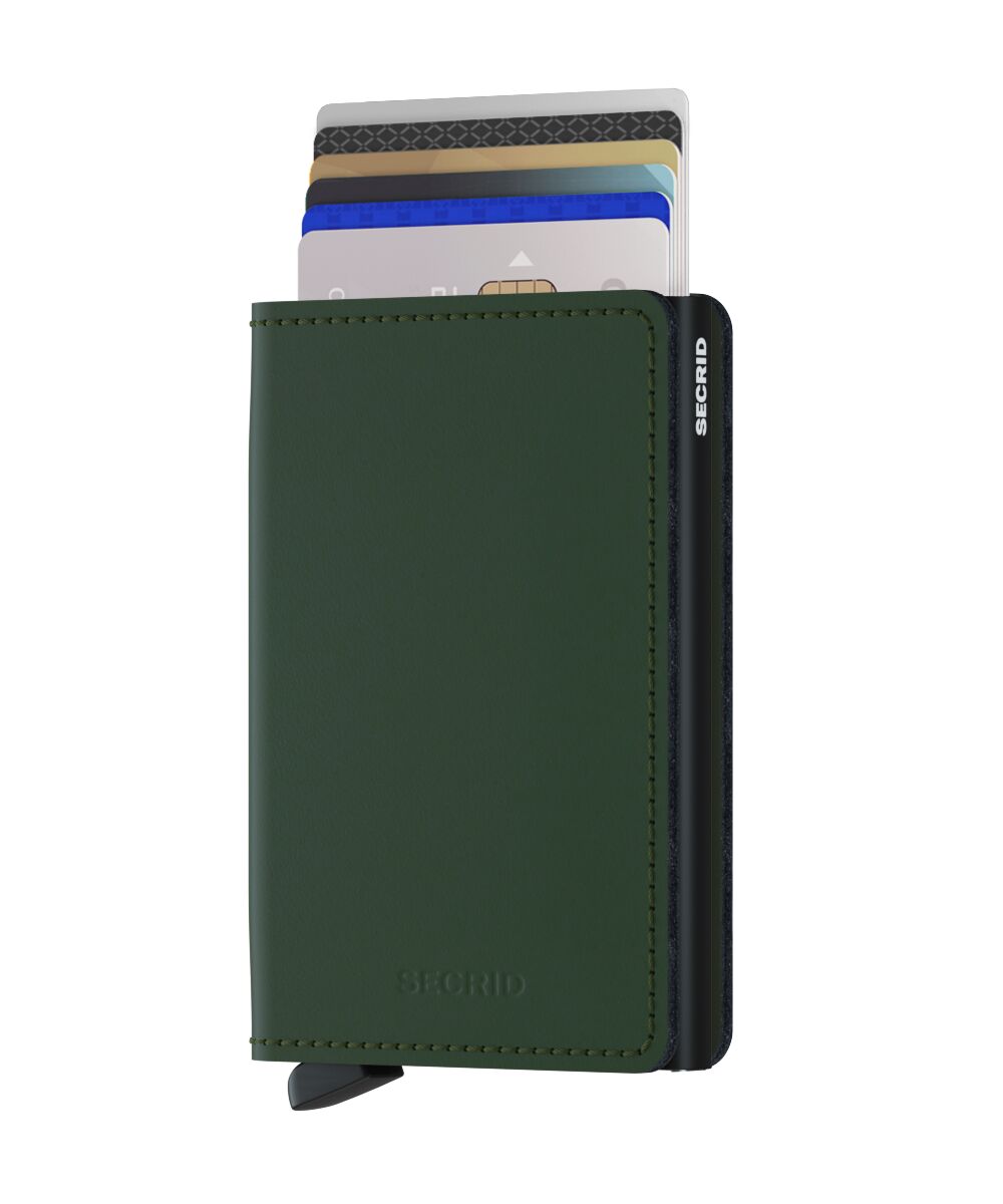 Secrid Slimwallet Matte Green-Black – mit Karten