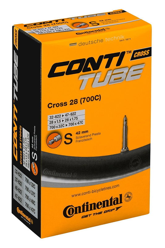 Continental Cross 28 Fahrradschlauch 32/47-622, SV 42 mm