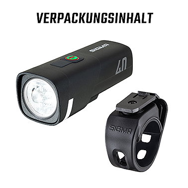SIGMA LED Akkufrontleuchte Aura 40 schwarz