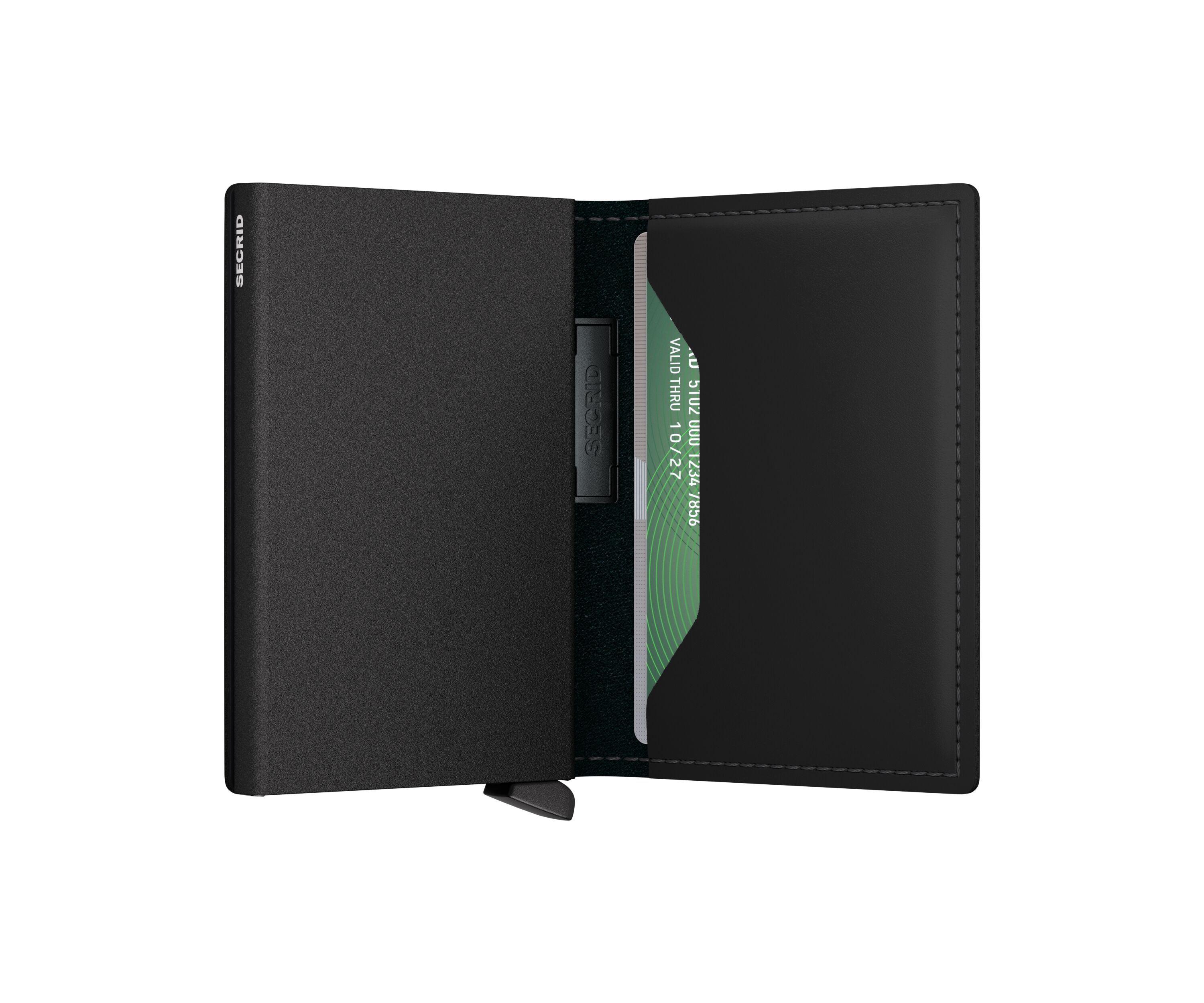 Secrid Bandwallet Matte Black & Green – Schrägansicht