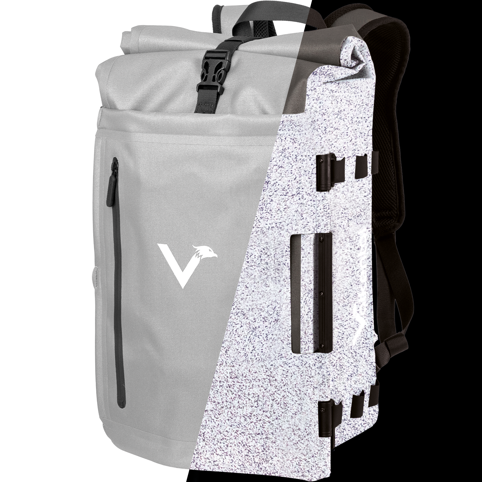 NEU: TrailX - 2in1 Fahrradtasche & Rucksack für jeden Untergrund – Grey / Reflective