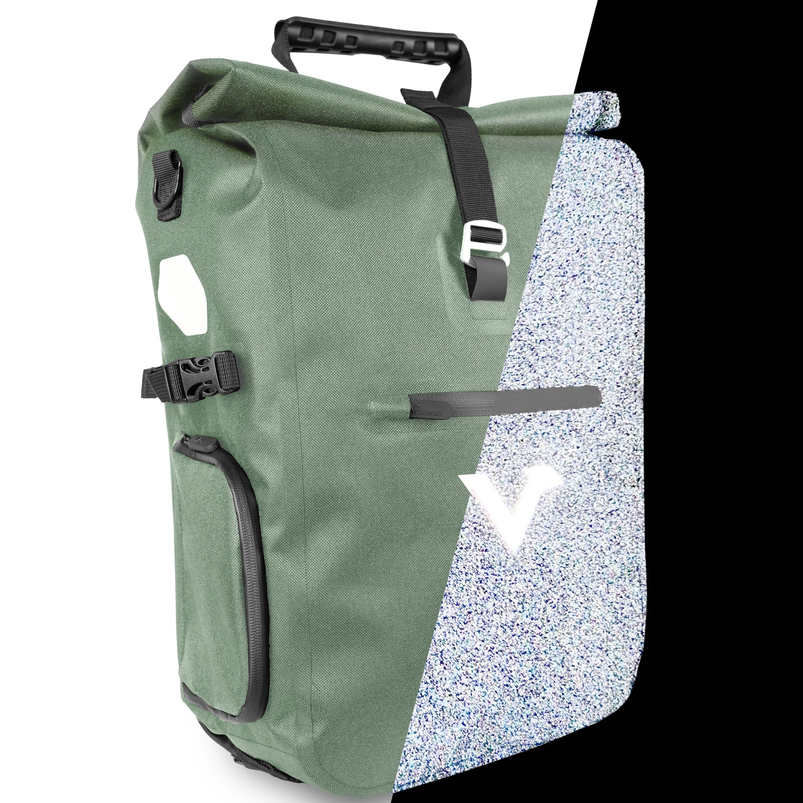 ValkPro 3in1 Fahrradtasche - hochfunktionales Multitalent – Green Reflective
