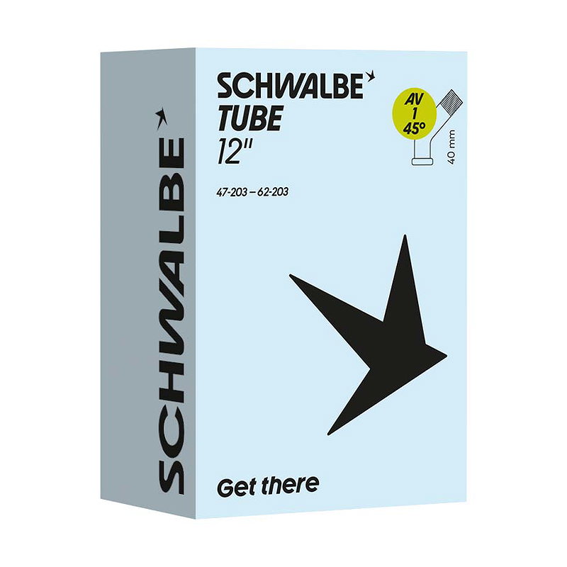 Schwalbe Fahrradschlauch AV Ventil Nr.1 45° 12" 47/62-203