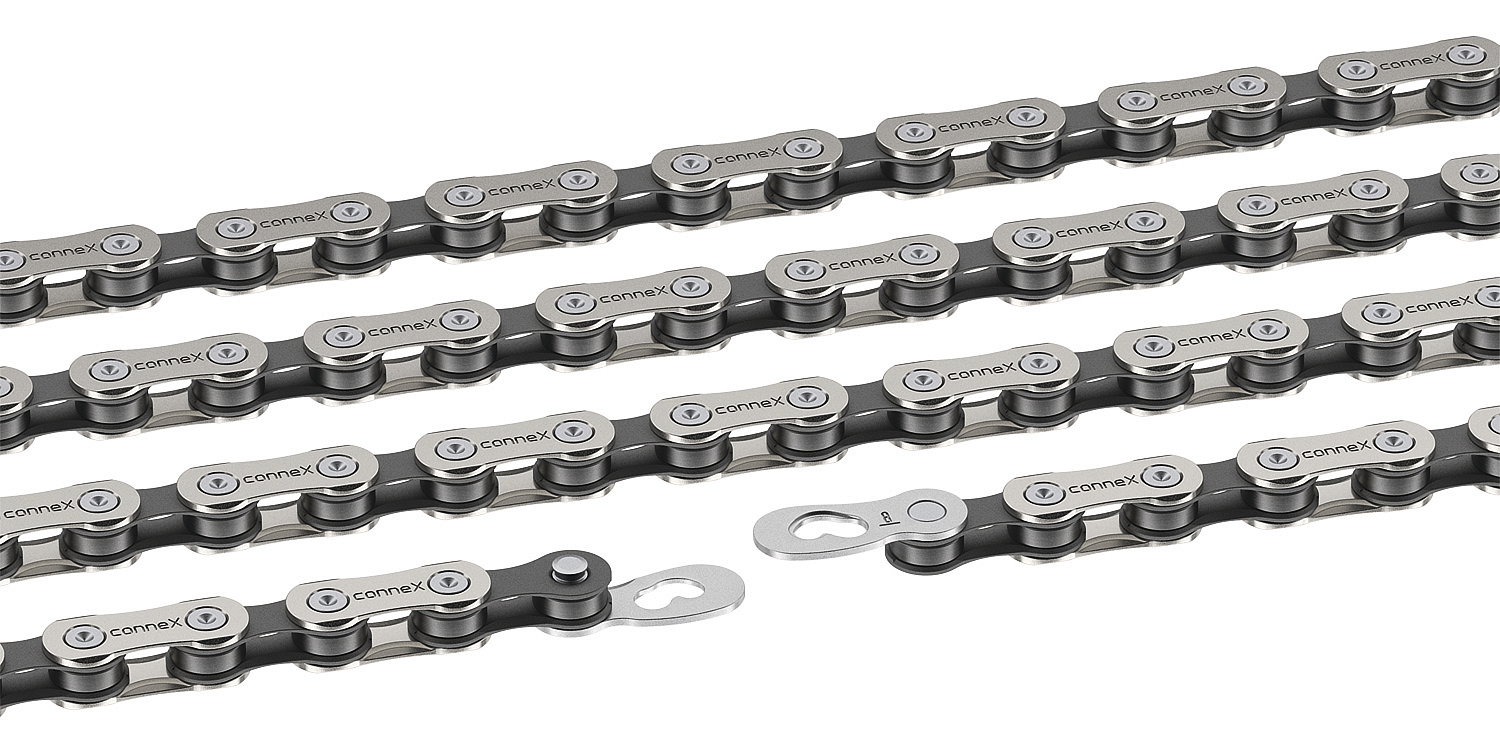 Connex Fahrrad Kette 804 6/7/8-fach schwarz/silber 114 Glieder, 1/2" x 3/32